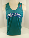 1990s Jersey 7 Charlotte Hornets Blank Game Issued Black Reversible Practice