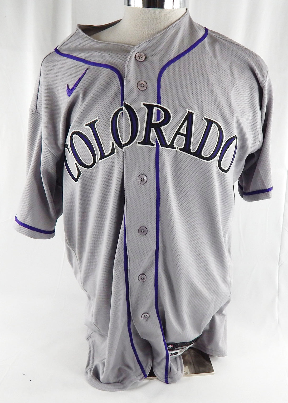 2026 Colorado Rockies Andy Gonzalez #42 Game Issued Grey Jersey Jackie Robinson3