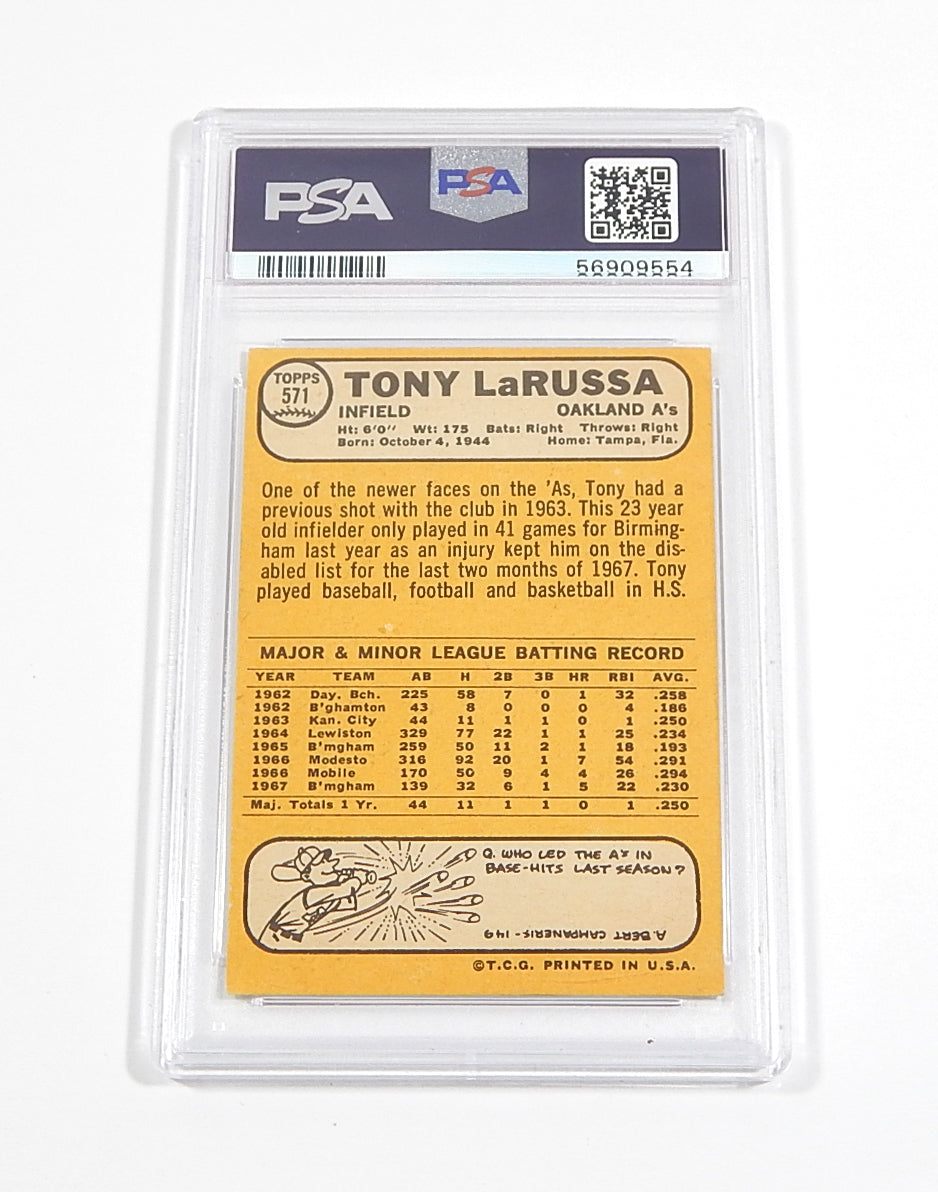 1968 Topps Tony LaRussa #571 A's PSA 4 Pic2