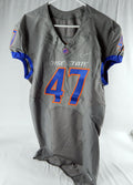 2012-17 Boise State Broncos #47 Game Issued Grey Jersey Football 46+4 DP84638