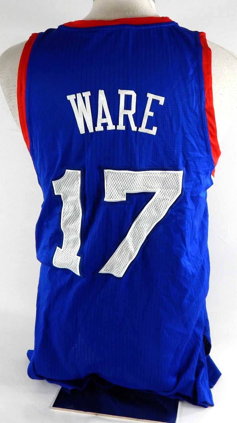 2011-12 Philadelphia 76ers Casper Ware #17 Game Used Blue Jersey L 940 Pic2