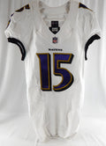 2020 Baltimore Ravens Marquise Brown #15 Game Issued White Jersey NR R 36 647