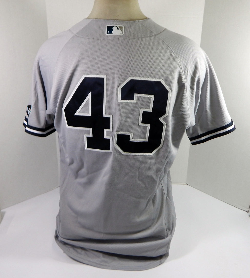 2020 New York Yankees Jonathan Loaisiga #43 Game Issued Used Grey Jersey HGS P 4