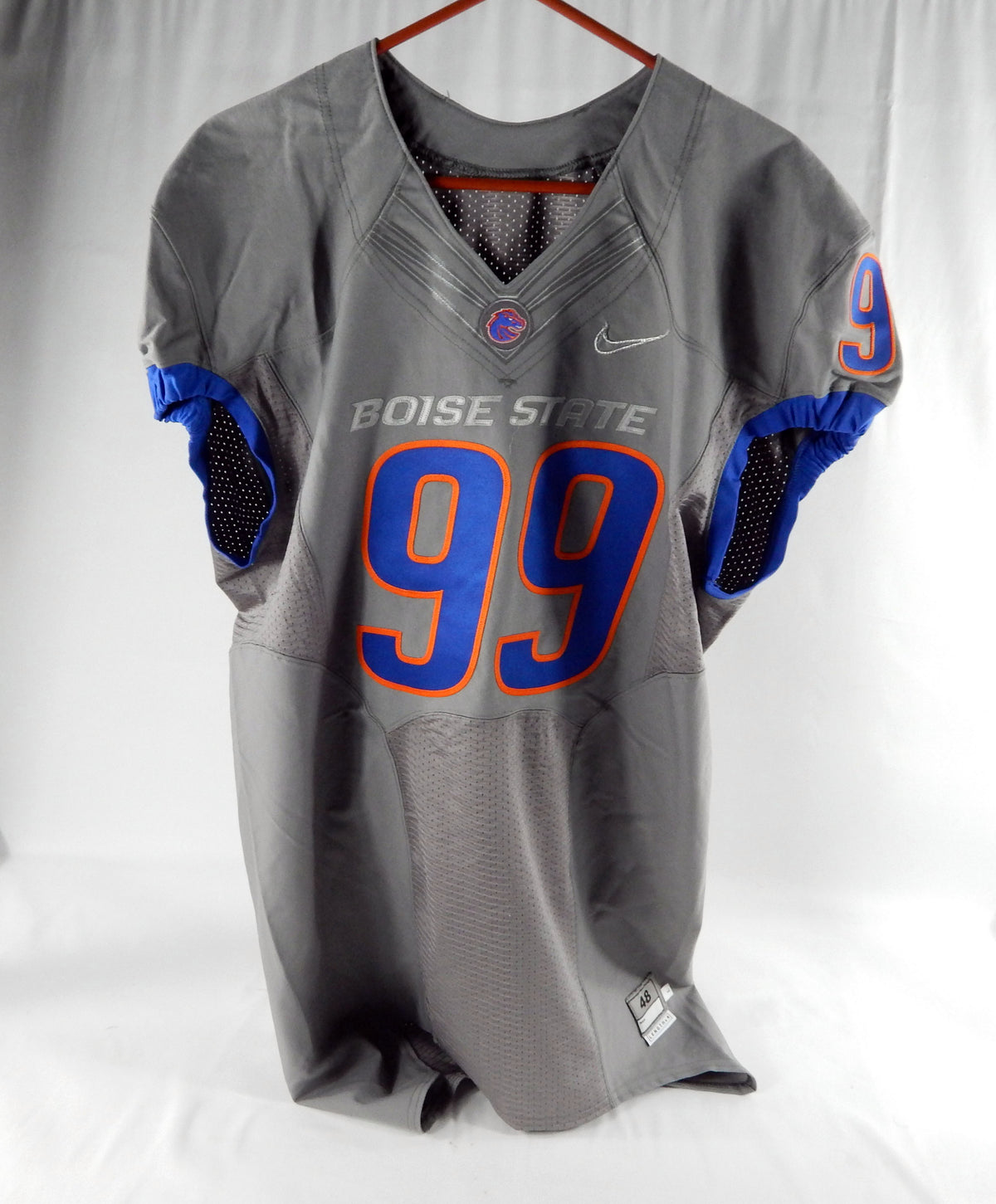 2012-17 Boise State Broncos #99 Game Issued Grey Jersey Football 48+4 640