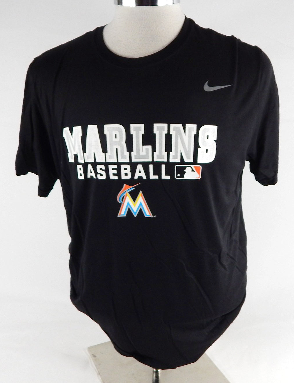 2017 Miami Marlins #75 Game Used Black Training Shirt XL 433