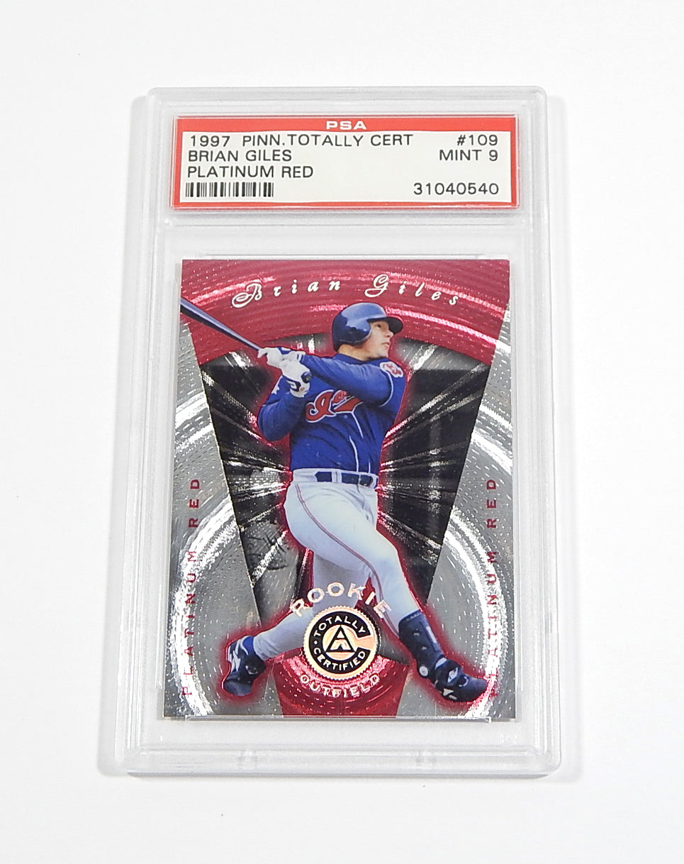1997 Pinnacel Totally Certified Platinum Red Brian Giles #109 #'d /3999 PSA 9