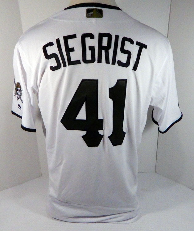 2018 Pittsburgh Pirates Kevin Siegrist #41 Game Issued White Jersey Memorial Day