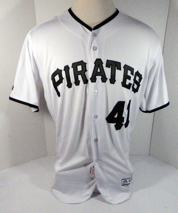 2018 Pittsburgh Pirates Kevin Siegrist #41 Game Issued White Jersey Memorial Day Pic2