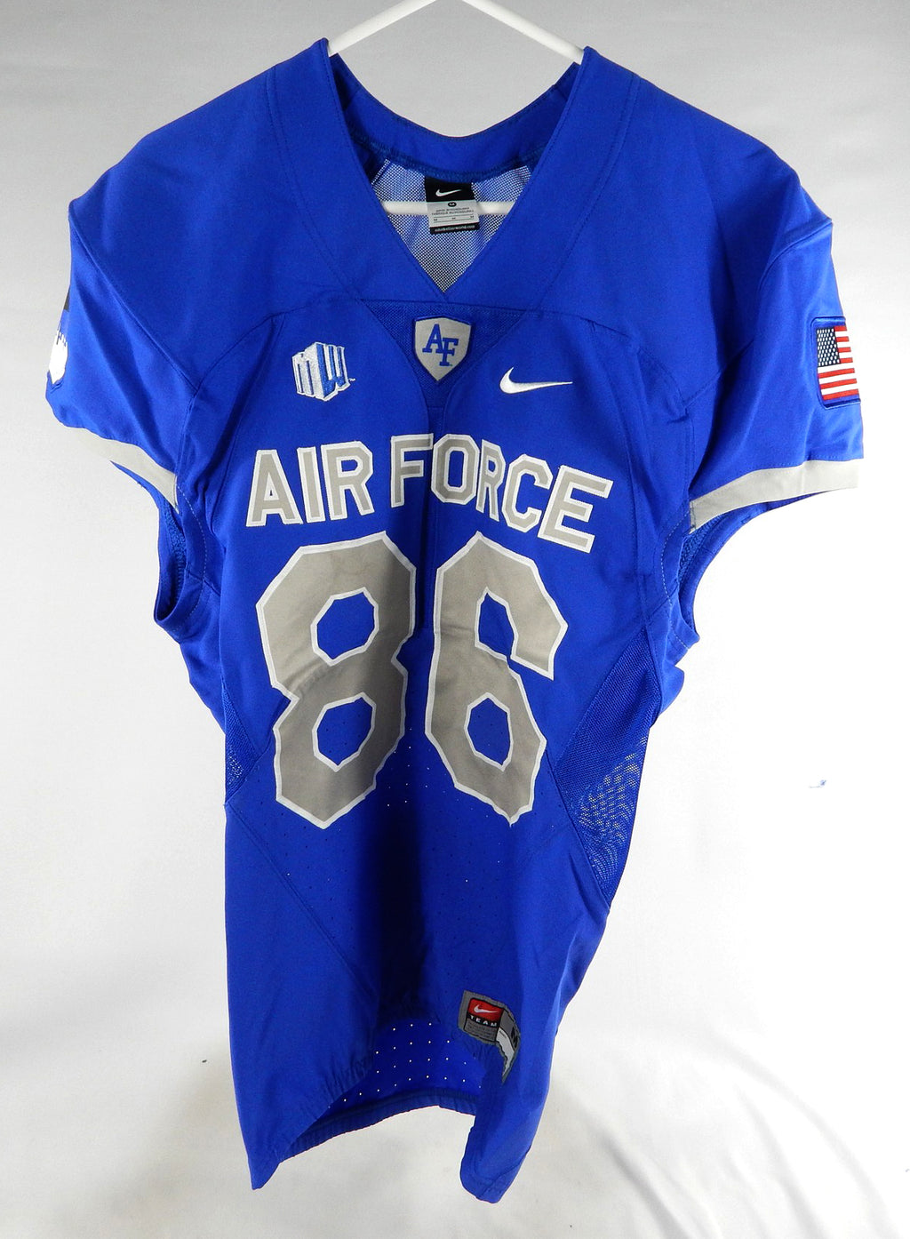 Air Force Falcons #86 Game Used Blue Jersey Name Plate Removed M 932
