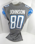 2022 Detroit Lions Bryant Johnson #80 Game Issued Grey Jersey Color Rush 40 16