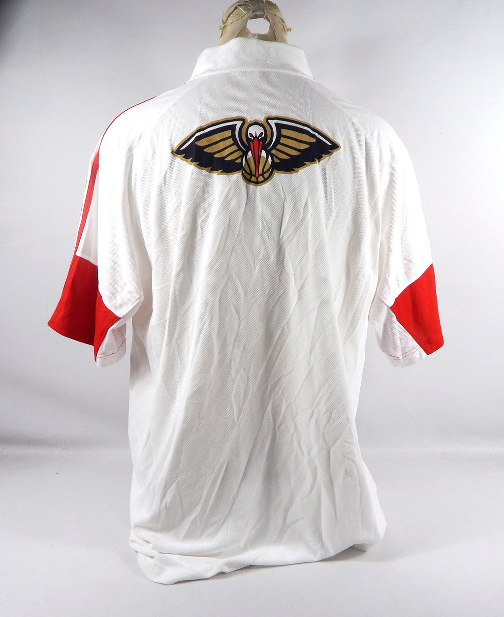2014-15 New Orleans Pelicans Game Issued White Shooting Shirt 4XL2 981S Pic2