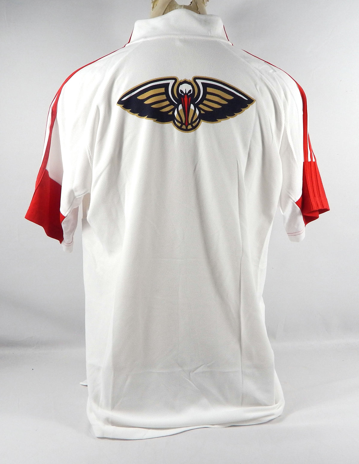 2014-15 New Orleans Pelicans Game Issued White Shooting Shirt XL2 982S Pic2