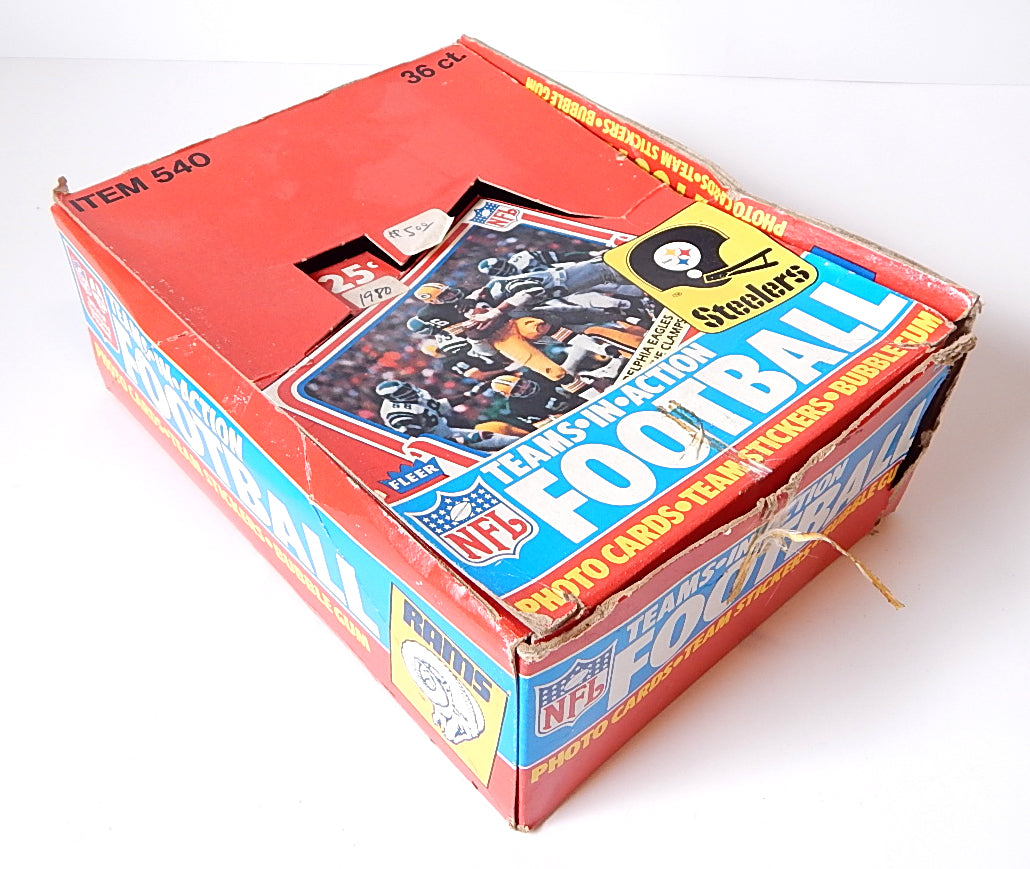 # 1980 Fleer Football Teams In Action Empty Display Box