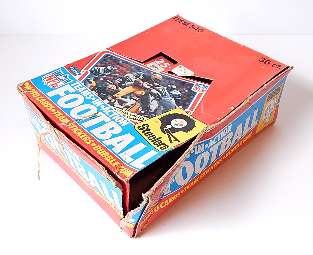 # 1980 Fleer Football Teams In Action Empty Display Box Pic2