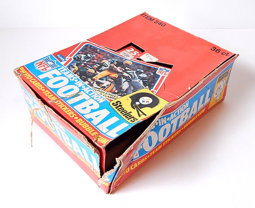 # 1980 Fleer Football Teams In Action Empty Display Box Pic2