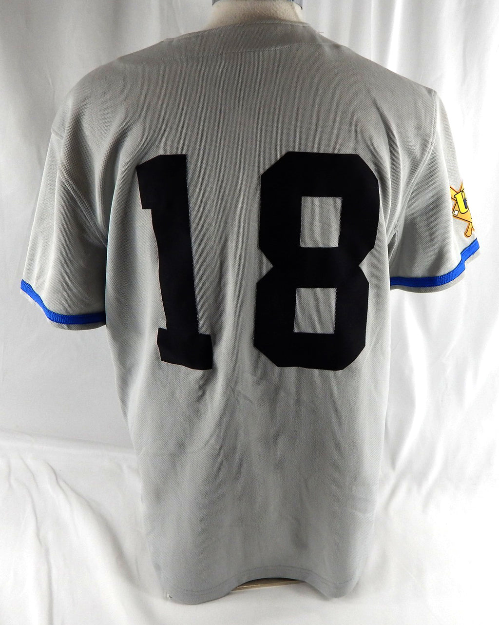 Fort Worth Cats Zach Botjer #18 Game Used Grey Jersey ULB L 089 Pic2