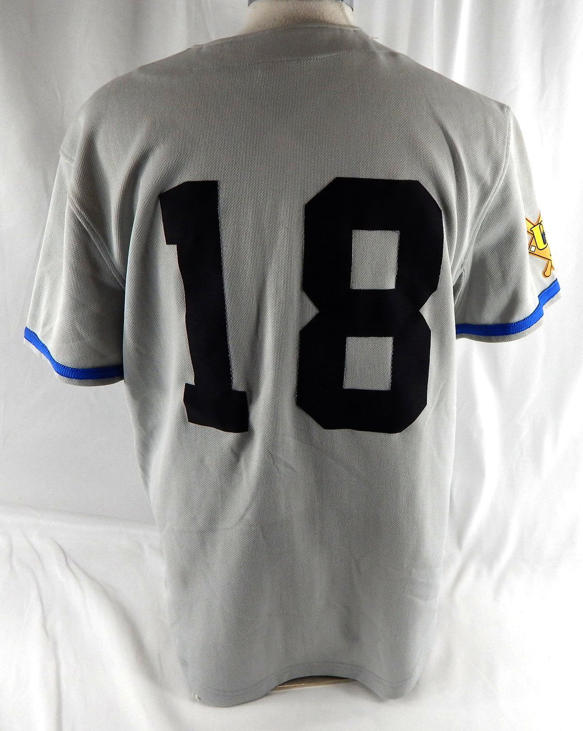 Fort Worth Cats Zach Botjer #18 Game Used Grey Jersey ULB L 089 Pic2