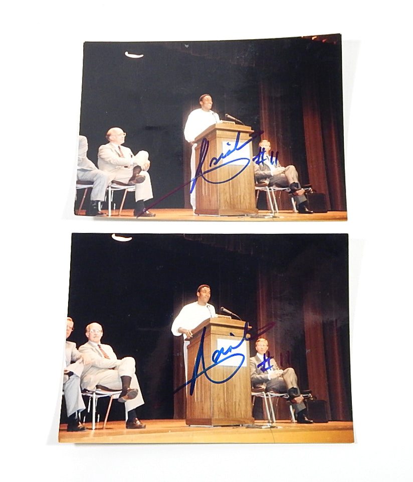 Lot of (2) Isiah Thomas Signed 7x5 Photos Detroit Pistons Auto