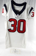 2023 Houston Texans Larry Rountree III #30 Game Issued Ps Used White Jersey 40 6