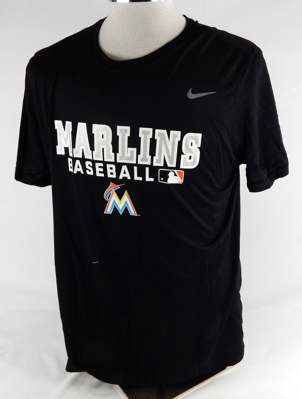 2017 Miami Marlins #55 Game Used Black Training Shirt XL 436