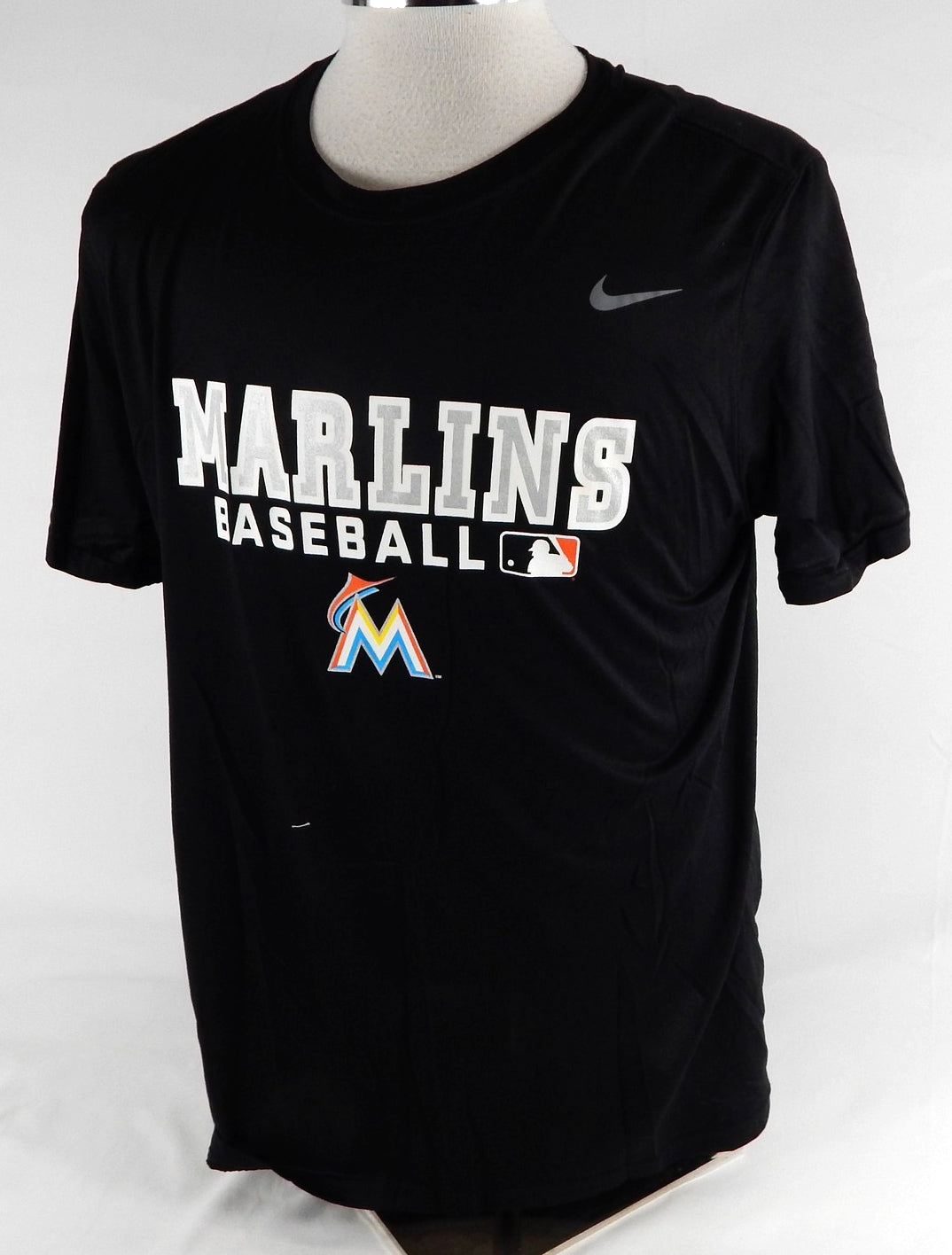 2017 Miami Marlins #55 Game Used Black Training Shirt XL 436