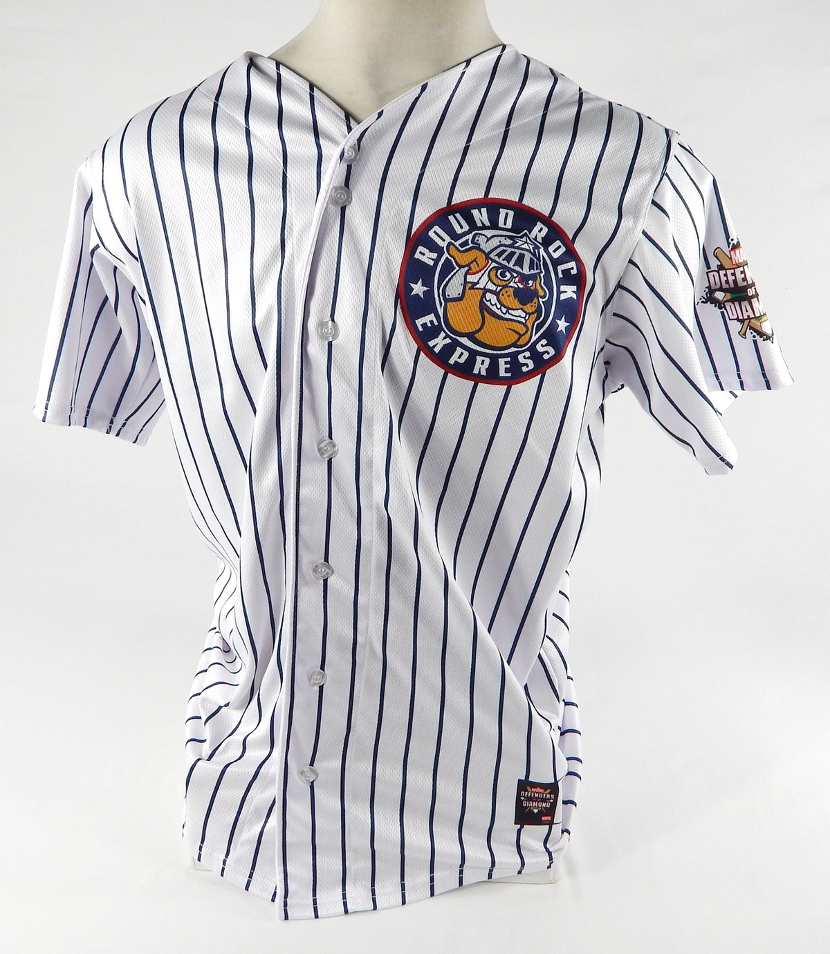 2023 Round Rock Express #64 Game Issued Pos Used White Jersey Marvel Defenders 4 Pic2