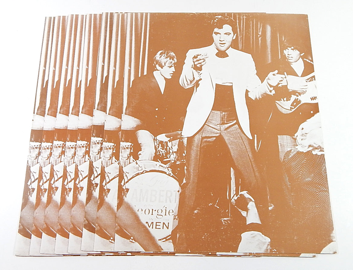 Lot of (8) Elvis Presley Vintage 11x14 Sepia Exhibit Photo Cards On Stage