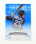 2012 Leaf Rize Emergence Christian Yelich RC #'d 18/25