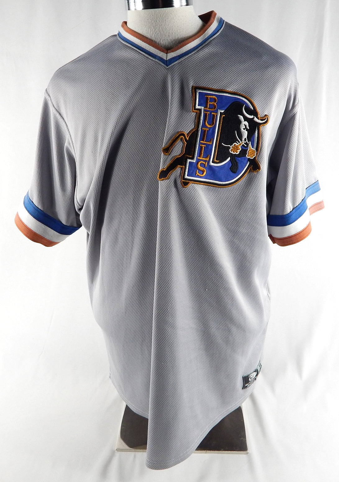 2022-24 Durham Bulls #28 Game Used Grey Jersey Name Plate Removed 48 554