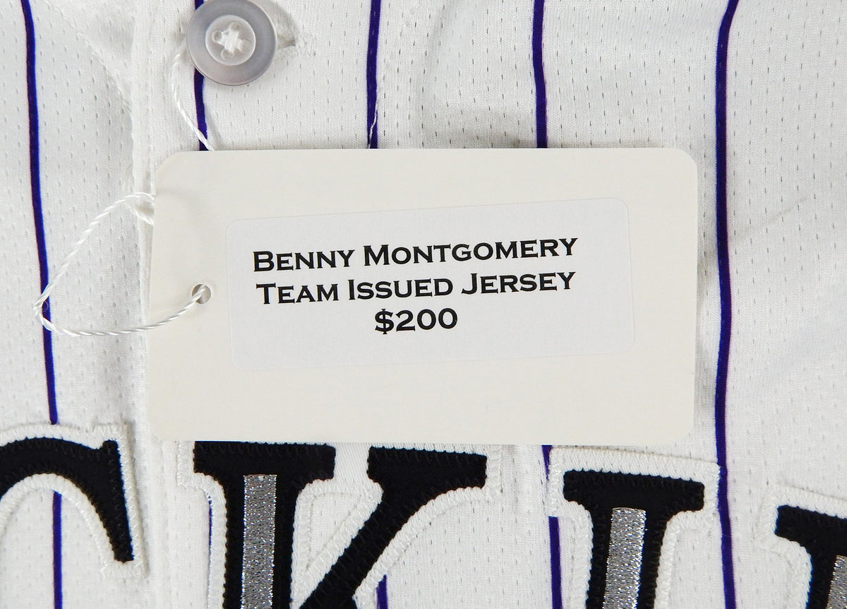 2025 Colorado Rockies Benny Montgomery #62 Game Issued White Jersey 46 270