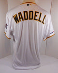 2019 Pittsburgh Pirates Brandon Waddell # Game Issued White Jersey 150 P 336