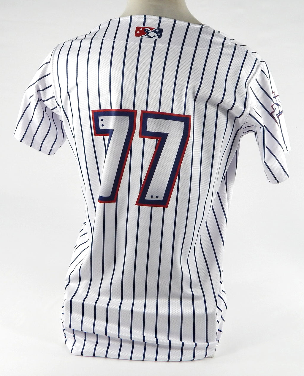 2023 Round Rock Express #77 Game Issued Pos Used White Jersey Marvel Defenders 7 Pic2