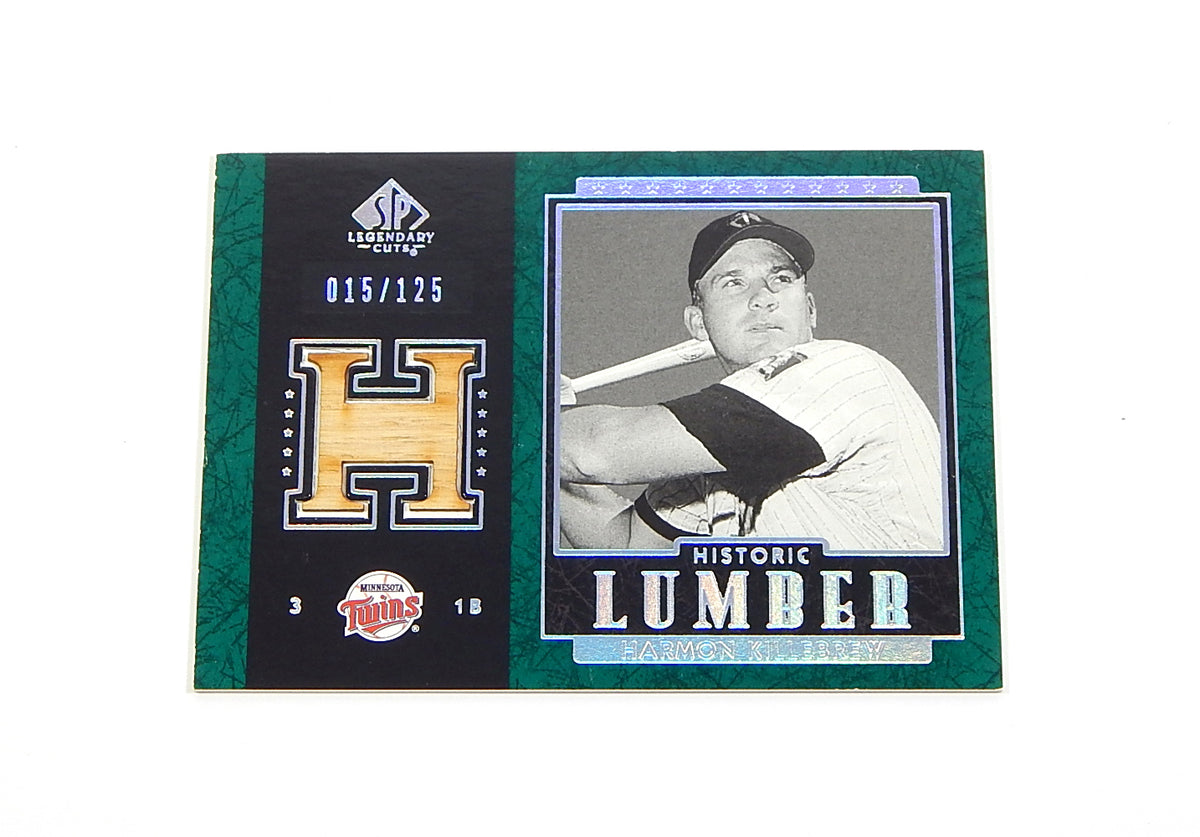 2003 SP Legendary Cuts Historic Lumber Green Harmon Killebrew #B-HK GU Bat /125