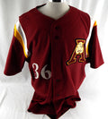 2012 Abilene Prairie Dogs Steve Merslich #36 Game Used Maroon Jersey ULB 50 093