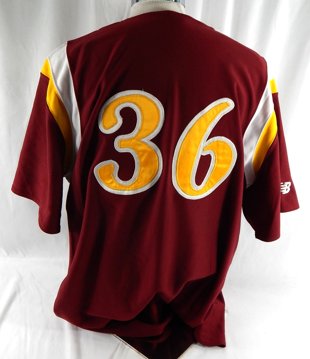 2012 Abilene Prairie Dogs Steve Merslich #36 Game Used Maroon Jersey ULB 50 093 Pic2