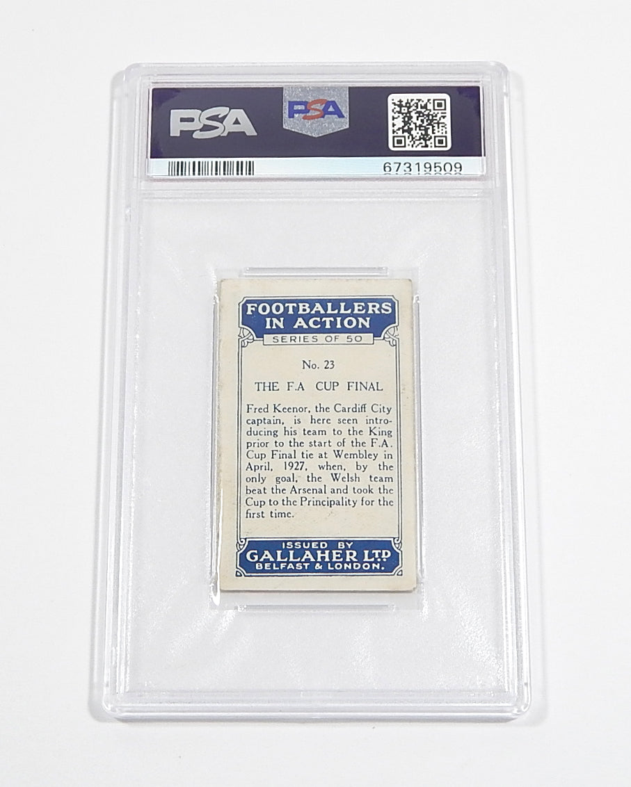 1928 Gallaher Ltd. Footballers In Action The FA Cup Final #23 PSA 3 Pic2