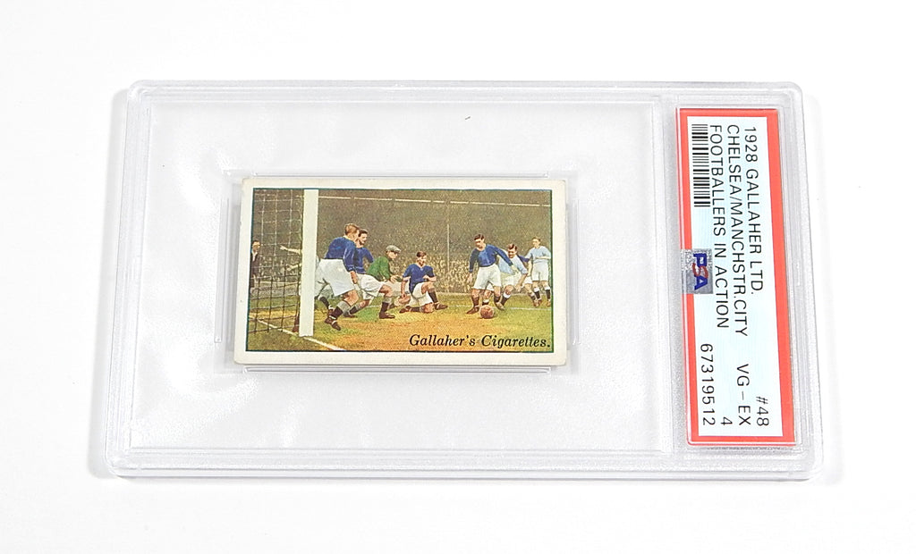 1928 Gallaher Ltd. Footballers In Action Chelsea / Manchester City #48 PSA 4