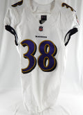 2020 Baltimore Ravens #38 Game Used White Jersey NR R 36 653