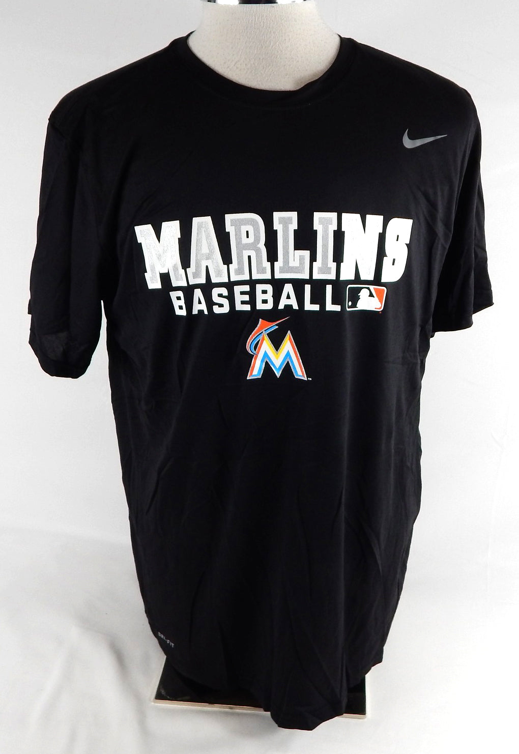 2017 Miami Marlins #30 Game Used Black Training Shirt XL 440