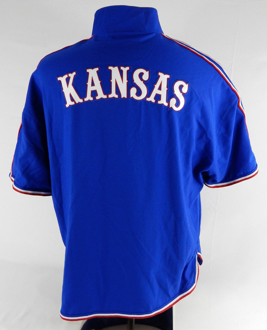 2024-25 Kansas Jayhawks Patrick Cassidy #14 Game Used Blue Warm Up Jacket L 703 Pic2