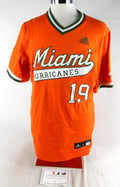 Miami Hurricanes #19 Game Used Orange Jersey NP Rem Baseball 42 865