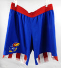 2021-22 Kansas Jayhawks Game Issued Blue Shorts Basketball 2XL 070