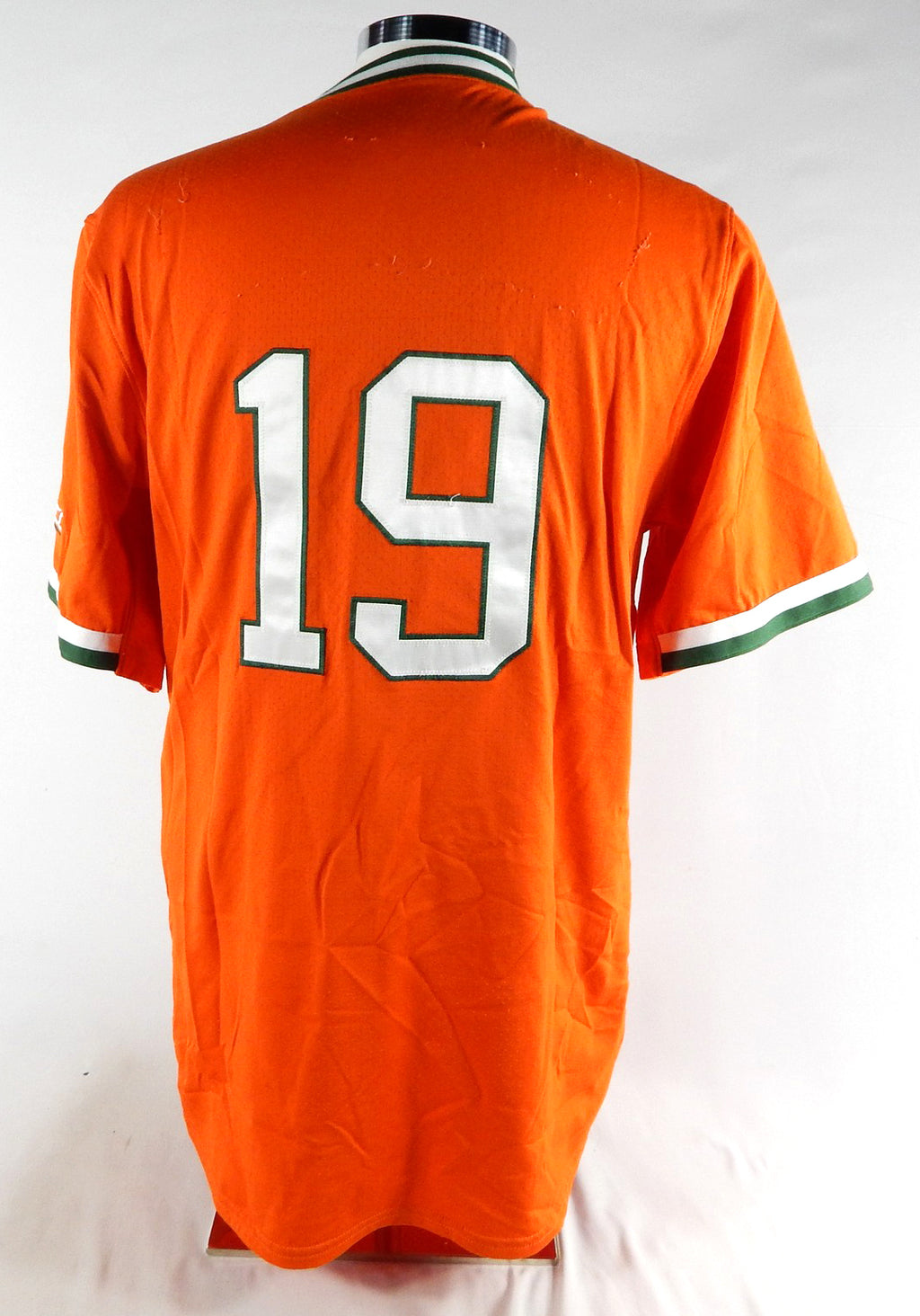 Miami Hurricanes #19 Game Used Orange Jersey NP Rem Baseball 42 865 Pic2