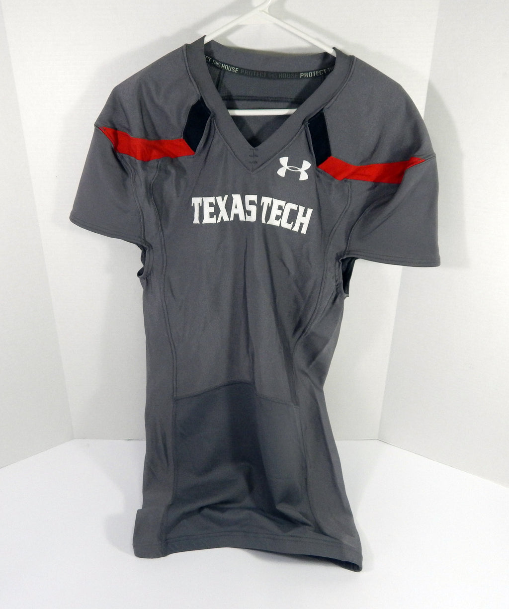 2013 Texas Tech Red Raiders Blank Game Issued Grey Jersey 44 DP47922