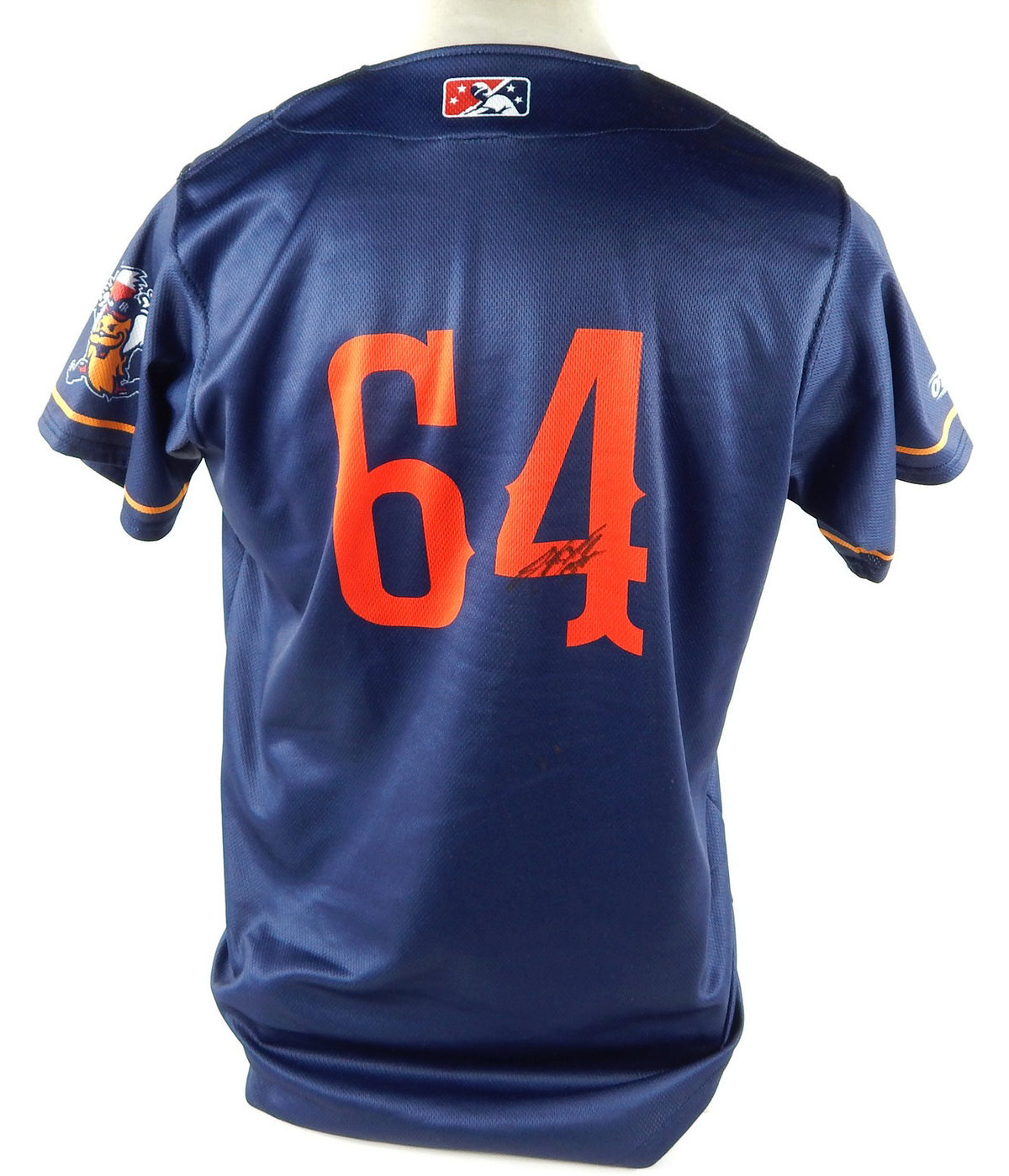 2020 Round Rock Hairy Men #64 Game Used Signed Blue Jersey Collegiate SummerBall Pic2