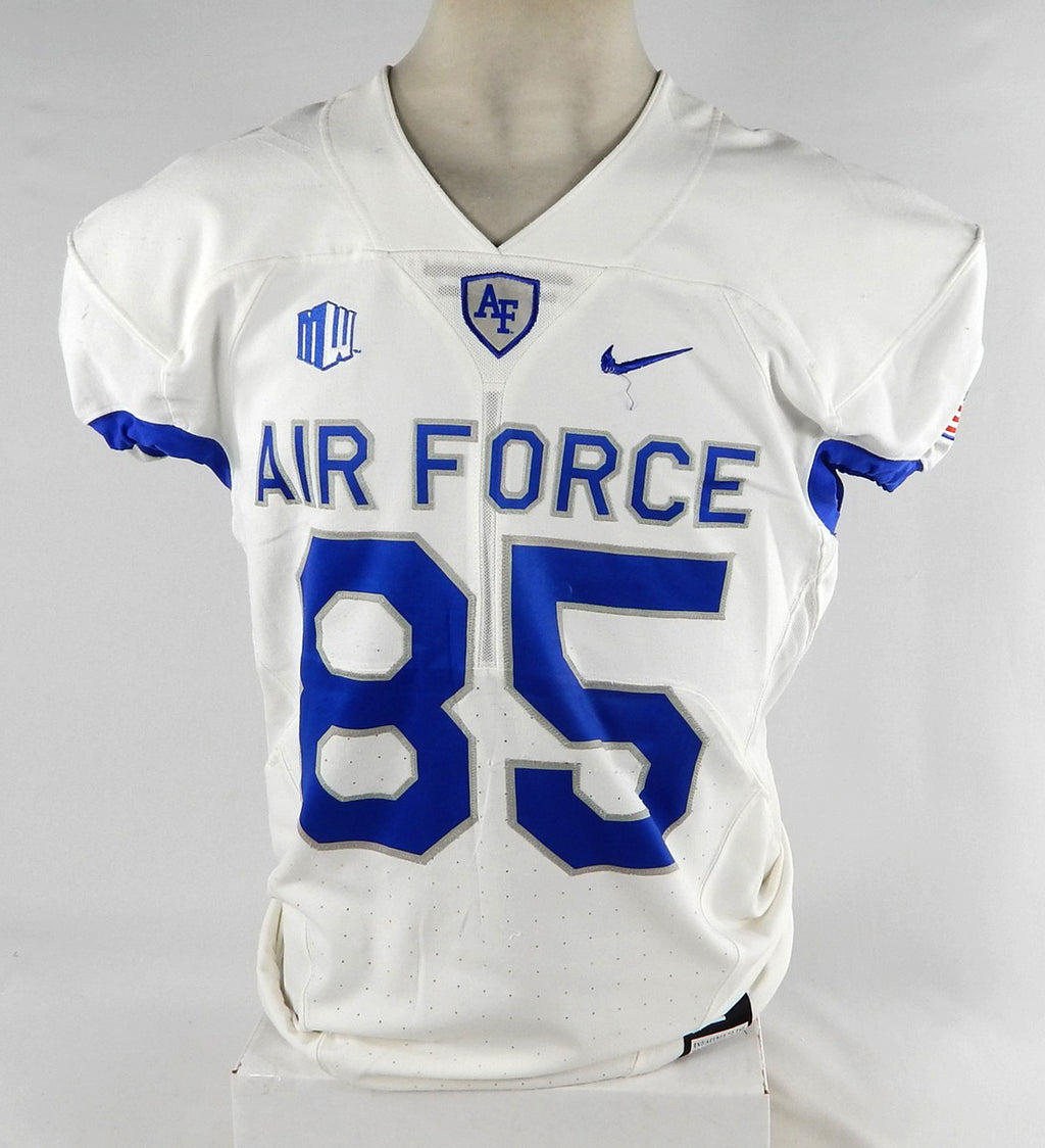 2017 Air Force Falcons #85 Game Used White Jersey Name Plate Removed L DP80940