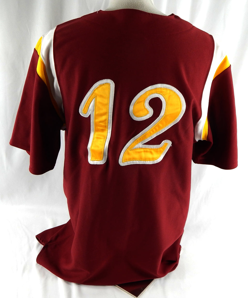 2012 Abilene Prairie Dogs Bobby Brown #12 Game Used Maroon Jersey ULB 48 096 Pic2
