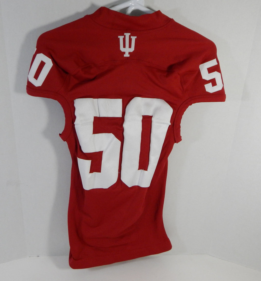 2012 Indiana Hoosiers #50 Game Used Red Jersey Nameplate Removed M DP14151 Pic2