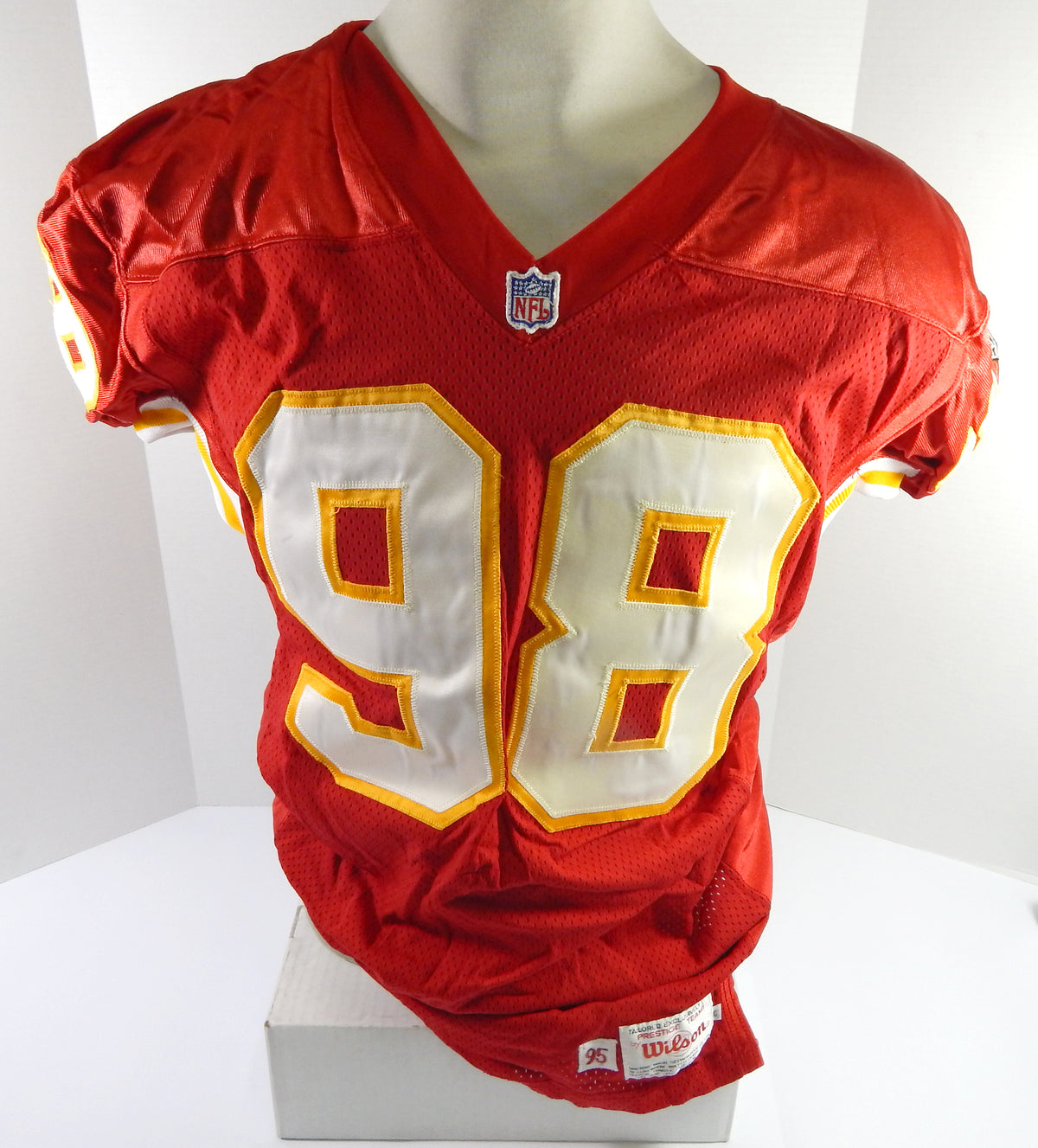 1995 Kansas City Chiefs #98 Game Issued Red Jersey 46 DP51796