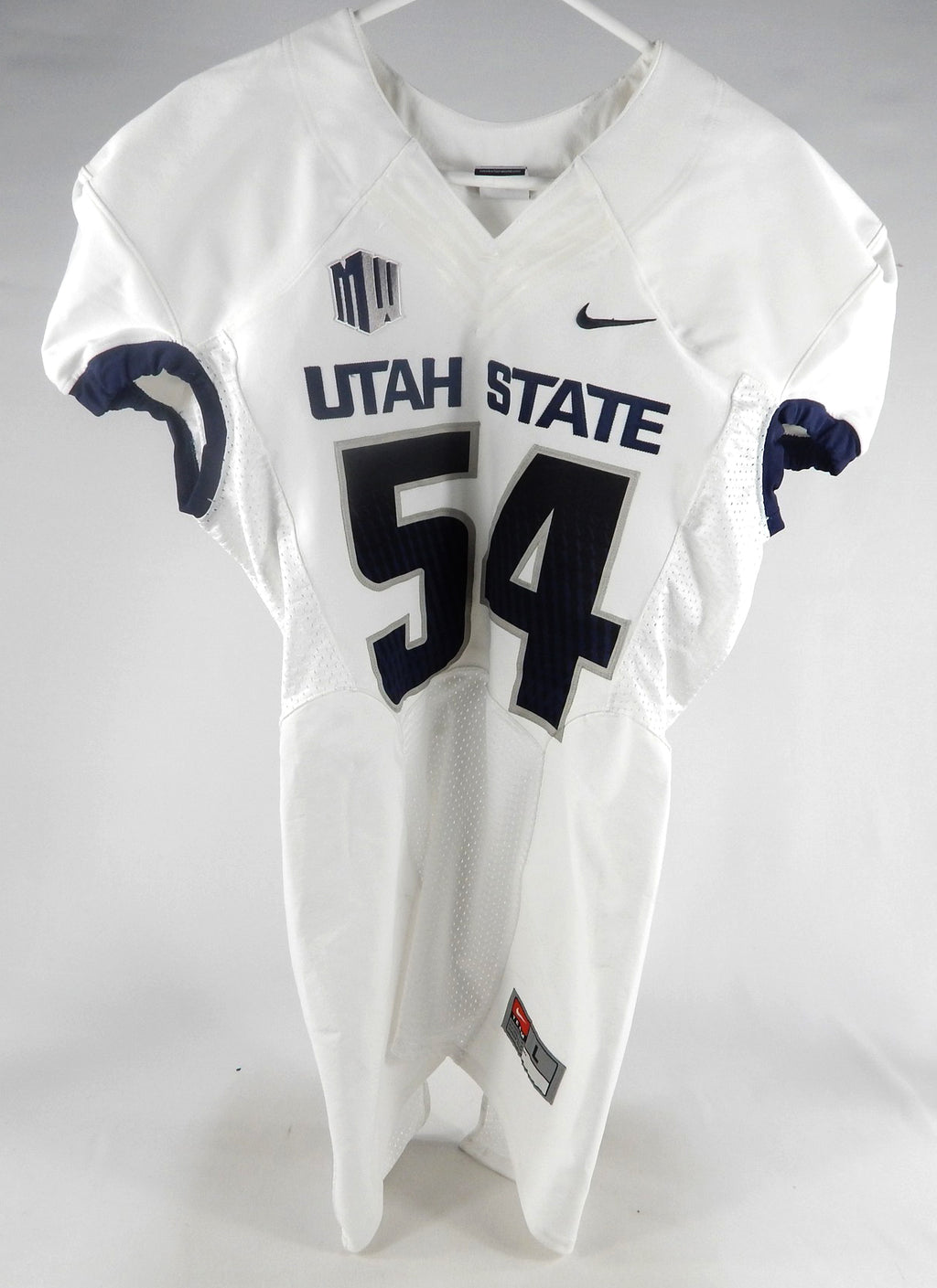 2013-15 Utah State Aggies #54 Game Used White Jersey NP R L 049